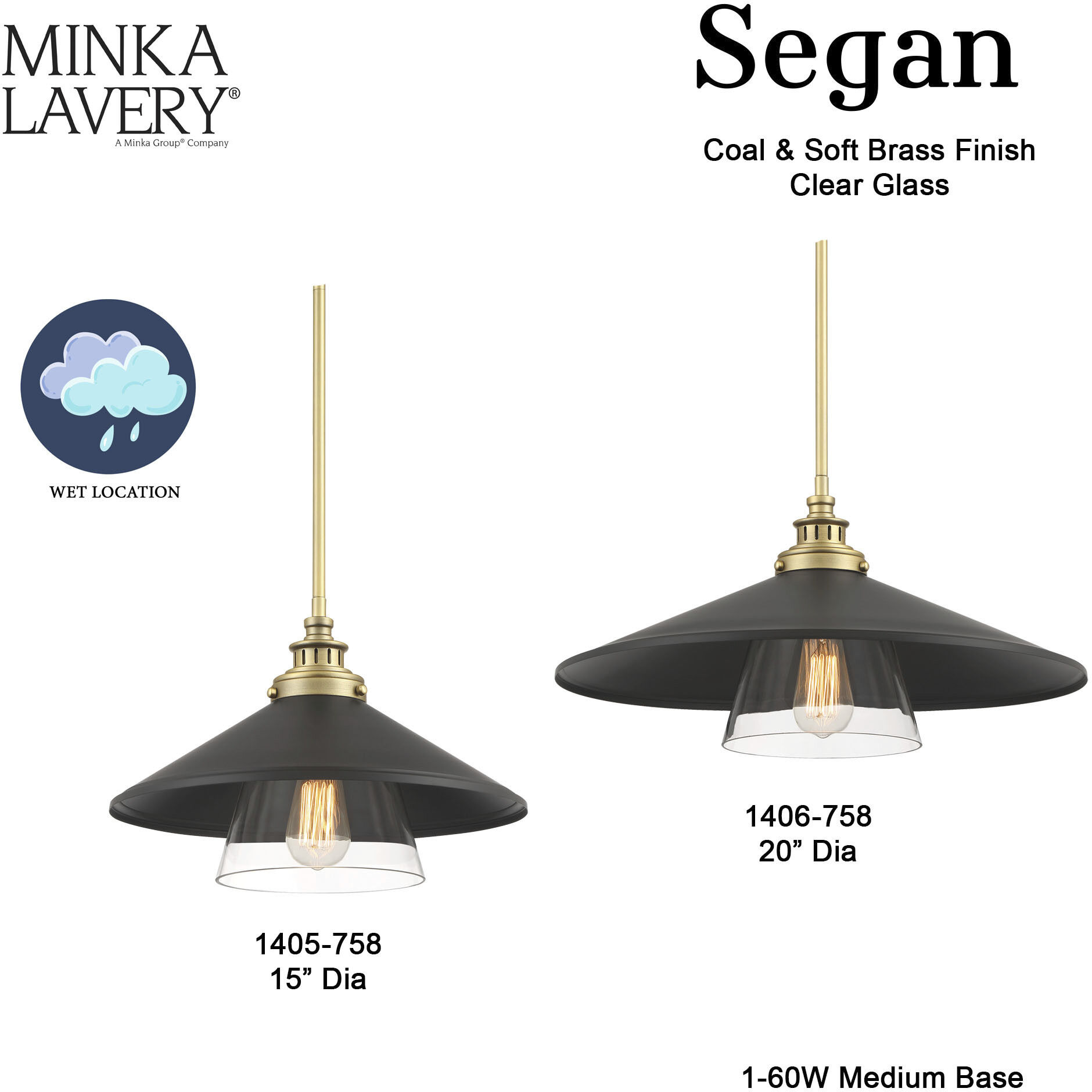 Wet rated pendant light outlet